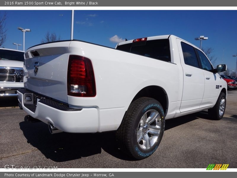 Bright White / Black 2016 Ram 1500 Sport Crew Cab