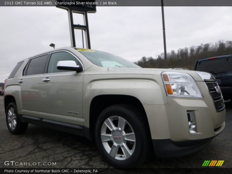 Champagne Silver Metallic / Jet Black 2013 GMC Terrain SLE AWD