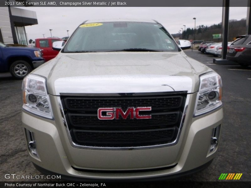 Champagne Silver Metallic / Jet Black 2013 GMC Terrain SLE AWD