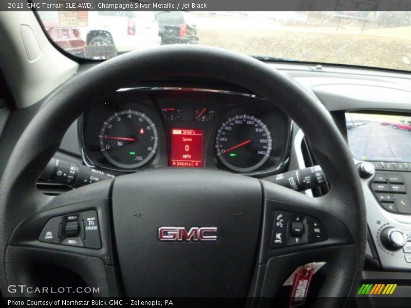 Champagne Silver Metallic / Jet Black 2013 GMC Terrain SLE AWD