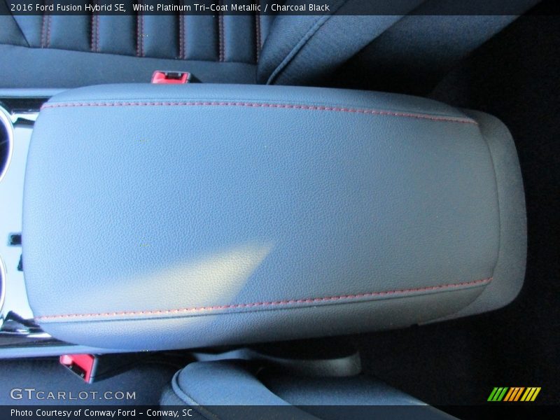 White Platinum Tri-Coat Metallic / Charcoal Black 2016 Ford Fusion Hybrid SE