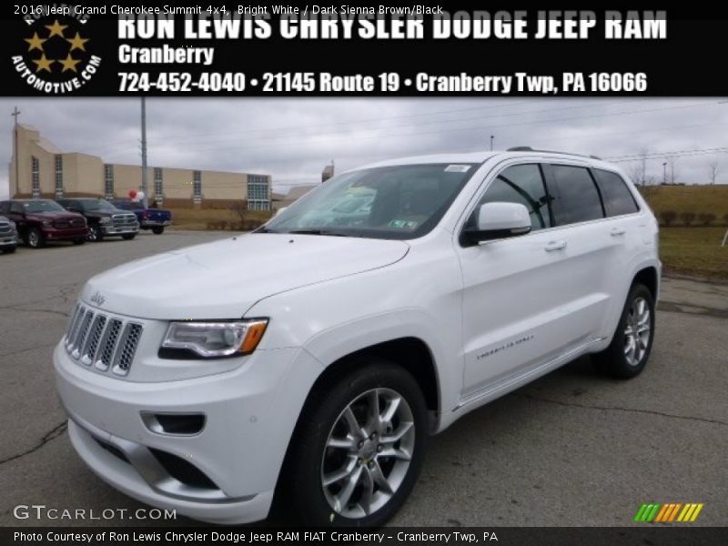Bright White / Dark Sienna Brown/Black 2016 Jeep Grand Cherokee Summit 4x4