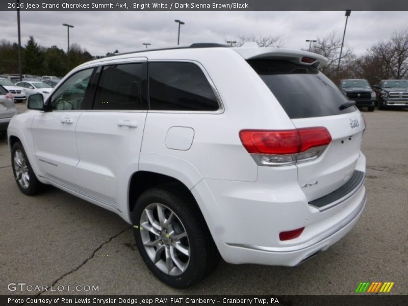 Bright White / Dark Sienna Brown/Black 2016 Jeep Grand Cherokee Summit 4x4