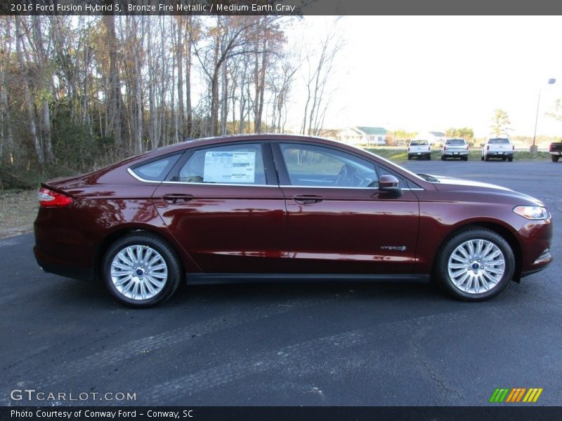 Bronze Fire Metallic / Medium Earth Gray 2016 Ford Fusion Hybrid S