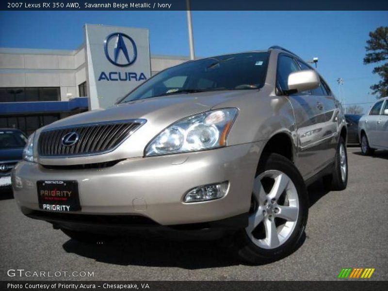 Savannah Beige Metallic / Ivory 2007 Lexus RX 350 AWD