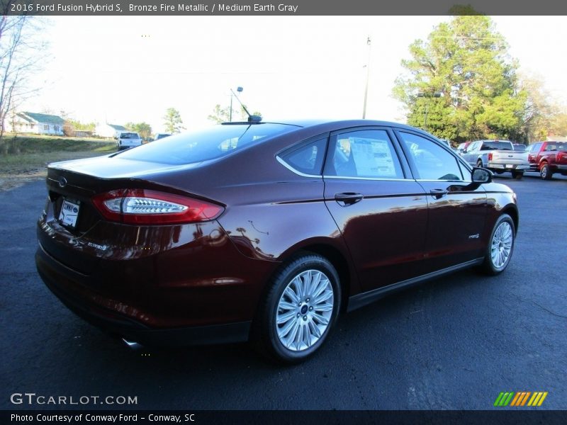 Bronze Fire Metallic / Medium Earth Gray 2016 Ford Fusion Hybrid S