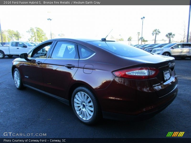 Bronze Fire Metallic / Medium Earth Gray 2016 Ford Fusion Hybrid S