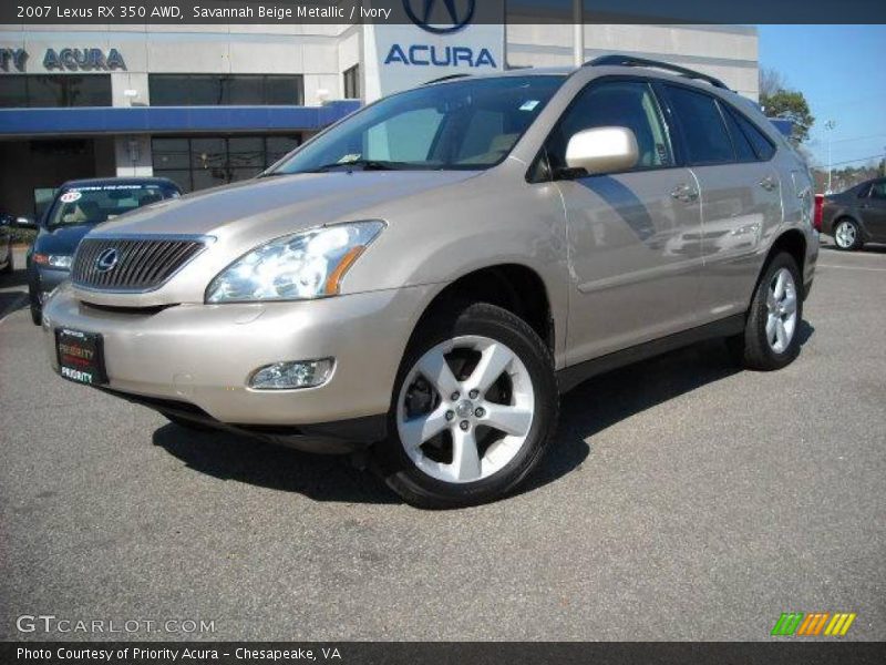 Savannah Beige Metallic / Ivory 2007 Lexus RX 350 AWD