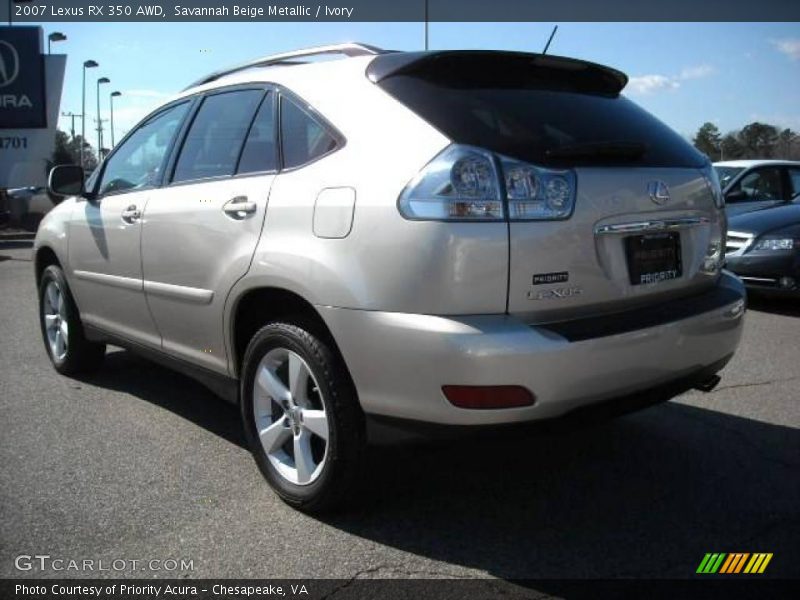 Savannah Beige Metallic / Ivory 2007 Lexus RX 350 AWD
