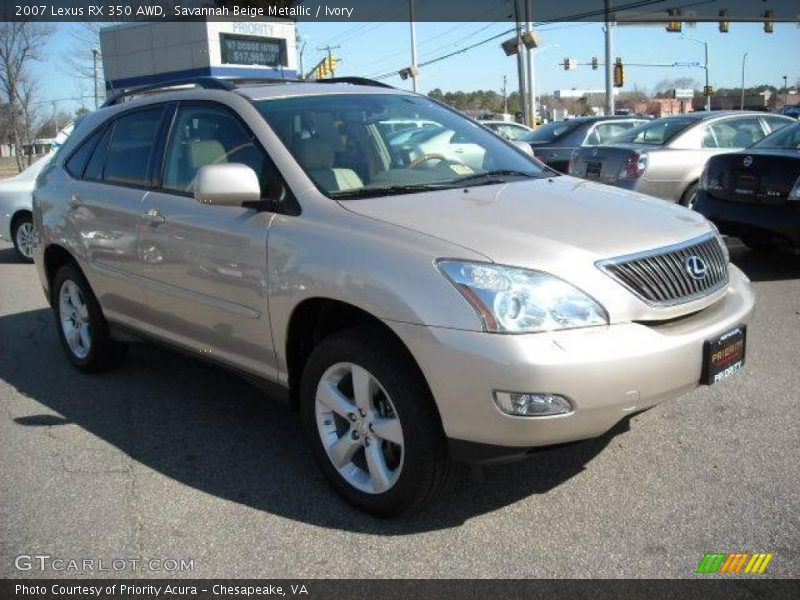Savannah Beige Metallic / Ivory 2007 Lexus RX 350 AWD