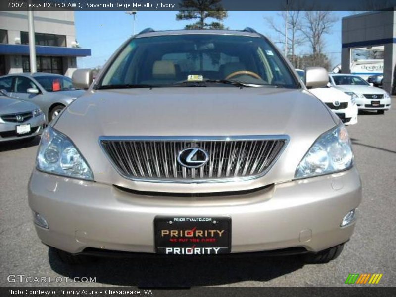 Savannah Beige Metallic / Ivory 2007 Lexus RX 350 AWD