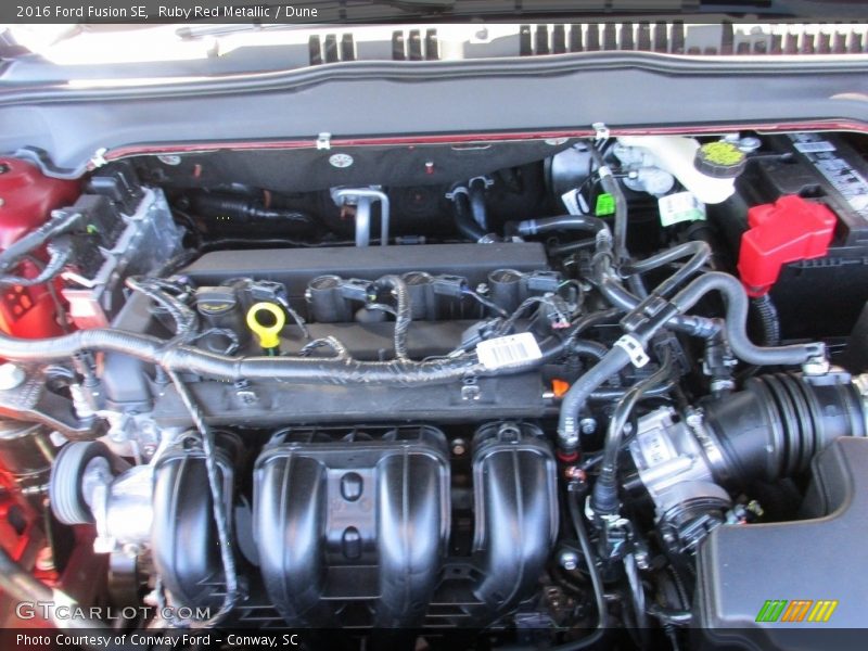 Ruby Red Metallic / Dune 2016 Ford Fusion SE
