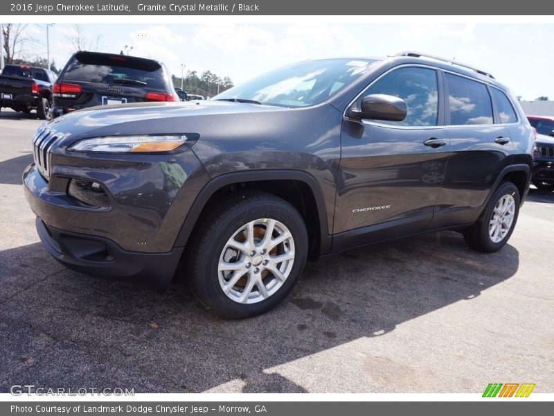 Granite Crystal Metallic / Black 2016 Jeep Cherokee Latitude