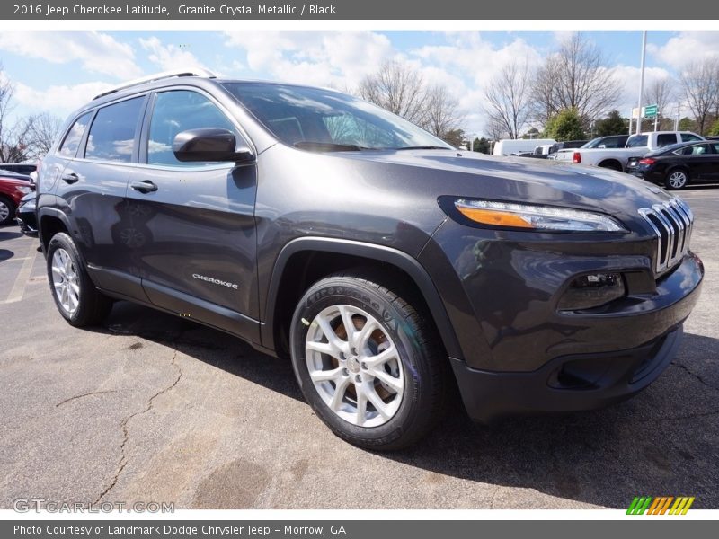 Granite Crystal Metallic / Black 2016 Jeep Cherokee Latitude
