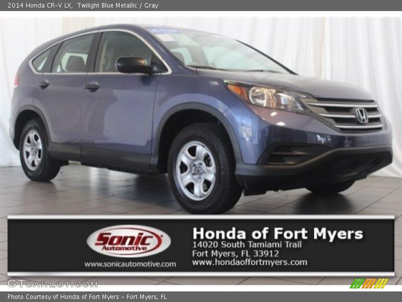 Twilight Blue Metallic / Gray 2014 Honda CR-V LX