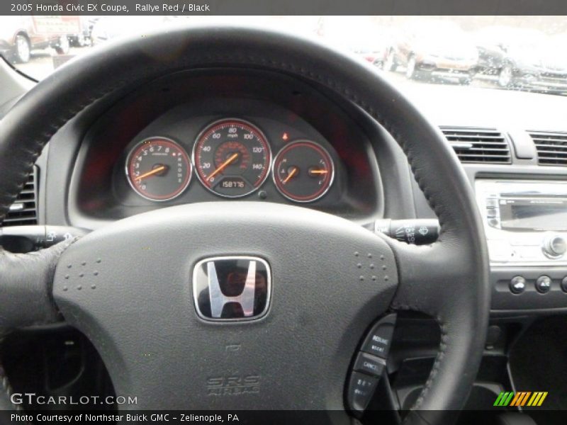 Rallye Red / Black 2005 Honda Civic EX Coupe