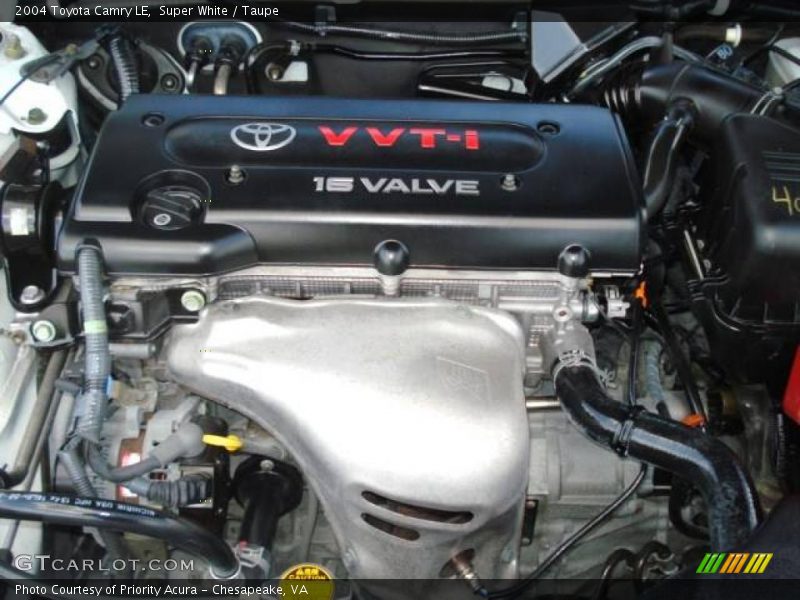 Super White / Taupe 2004 Toyota Camry LE