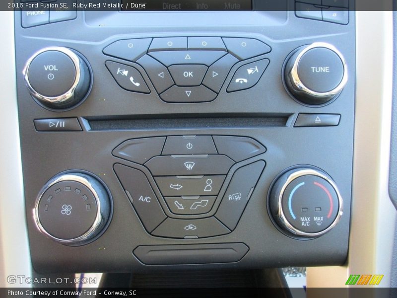 Ruby Red Metallic / Dune 2016 Ford Fusion SE
