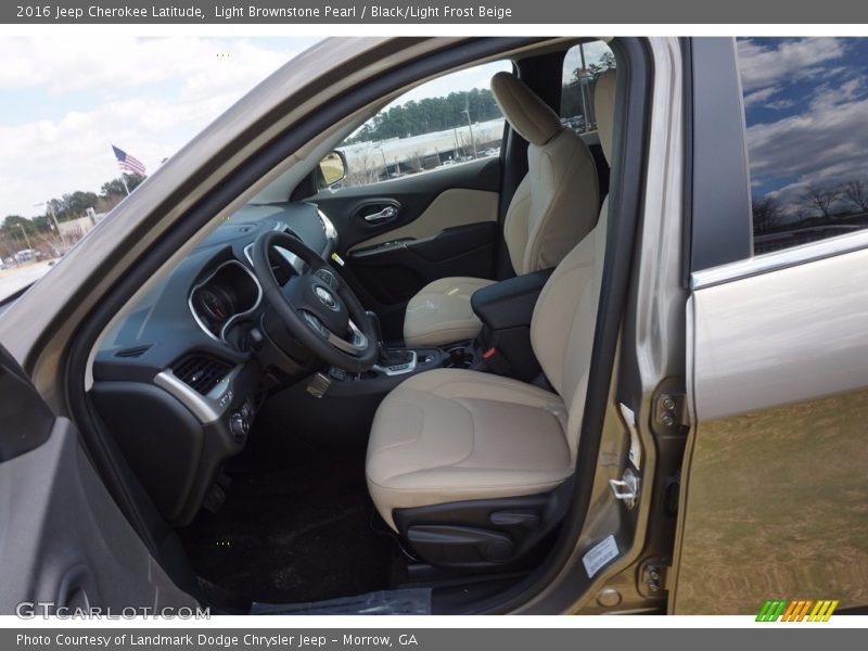 Light Brownstone Pearl / Black/Light Frost Beige 2016 Jeep Cherokee Latitude