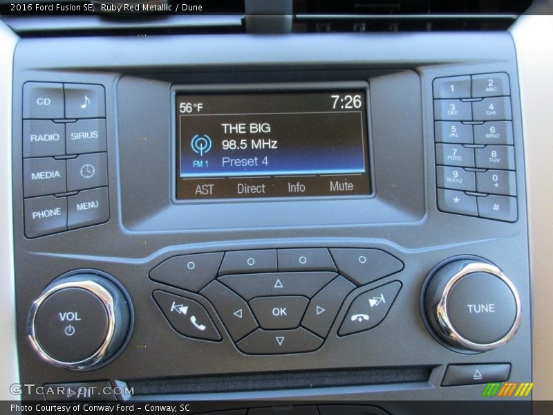 Ruby Red Metallic / Dune 2016 Ford Fusion SE
