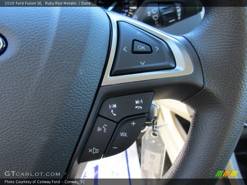 Ruby Red Metallic / Dune 2016 Ford Fusion SE