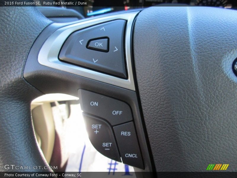 Ruby Red Metallic / Dune 2016 Ford Fusion SE