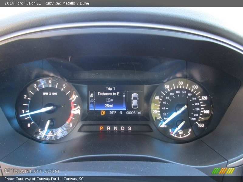 Ruby Red Metallic / Dune 2016 Ford Fusion SE