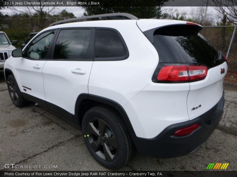 Bright White / Black 2016 Jeep Cherokee Latitude 4x4