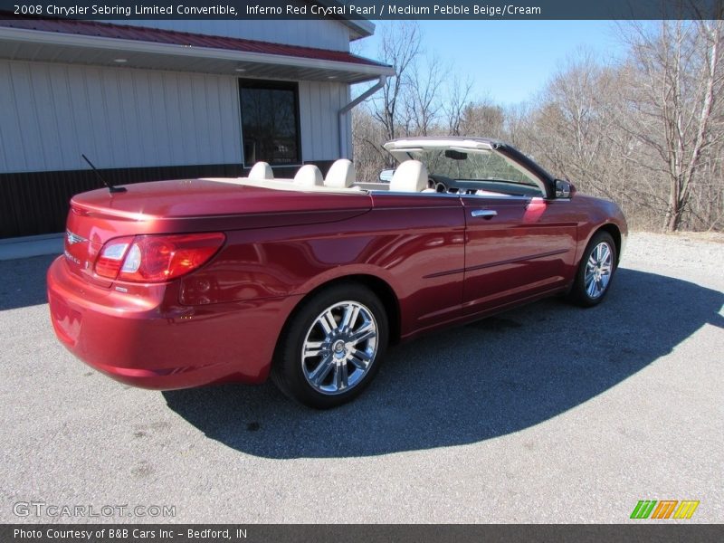 Inferno Red Crystal Pearl / Medium Pebble Beige/Cream 2008 Chrysler Sebring Limited Convertible