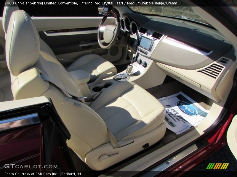 Inferno Red Crystal Pearl / Medium Pebble Beige/Cream 2008 Chrysler Sebring Limited Convertible