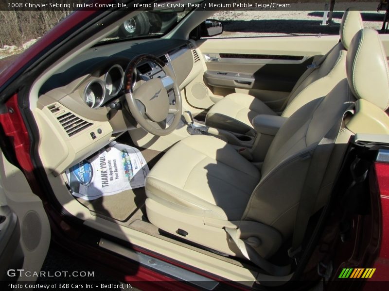 Inferno Red Crystal Pearl / Medium Pebble Beige/Cream 2008 Chrysler Sebring Limited Convertible
