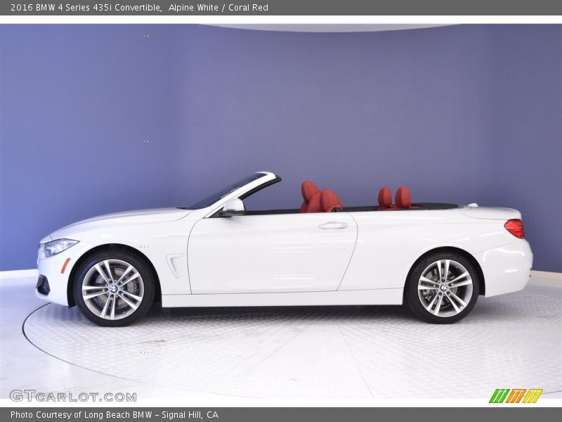 Alpine White / Coral Red 2016 BMW 4 Series 435i Convertible