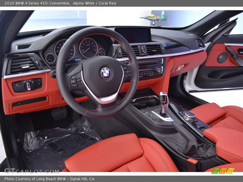 Alpine White / Coral Red 2016 BMW 4 Series 435i Convertible