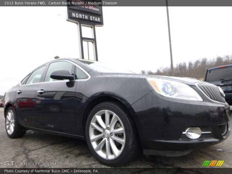 Carbon Black Metallic / Medium Titanium 2013 Buick Verano FWD