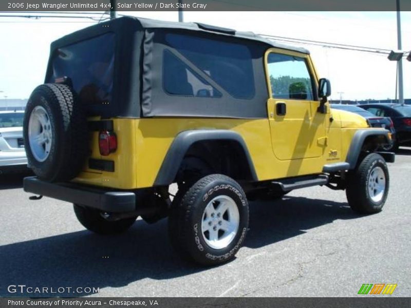 Solar Yellow / Dark Slate Gray 2006 Jeep Wrangler Unlimited 4x4