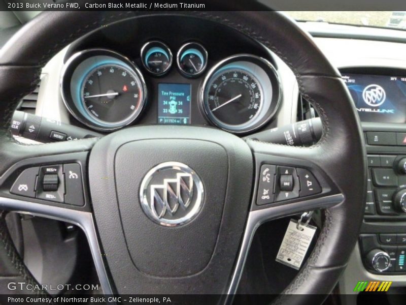 Carbon Black Metallic / Medium Titanium 2013 Buick Verano FWD