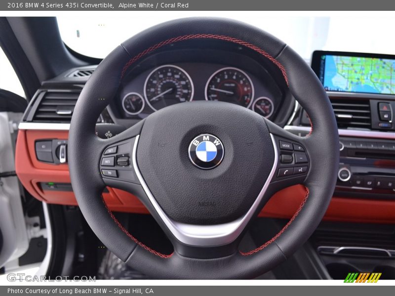 Alpine White / Coral Red 2016 BMW 4 Series 435i Convertible