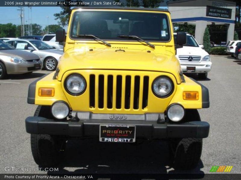 Solar Yellow / Dark Slate Gray 2006 Jeep Wrangler Unlimited 4x4