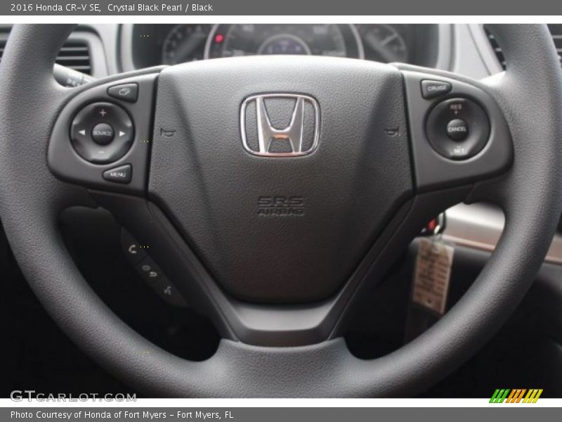 Crystal Black Pearl / Black 2016 Honda CR-V SE