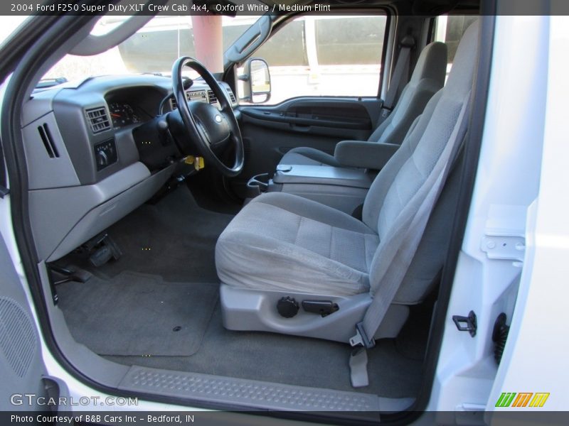 Oxford White / Medium Flint 2004 Ford F250 Super Duty XLT Crew Cab 4x4