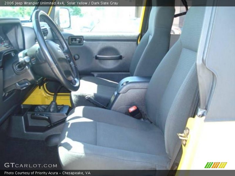 Solar Yellow / Dark Slate Gray 2006 Jeep Wrangler Unlimited 4x4