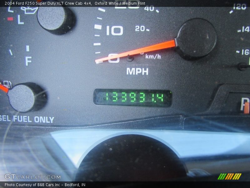 Oxford White / Medium Flint 2004 Ford F250 Super Duty XLT Crew Cab 4x4