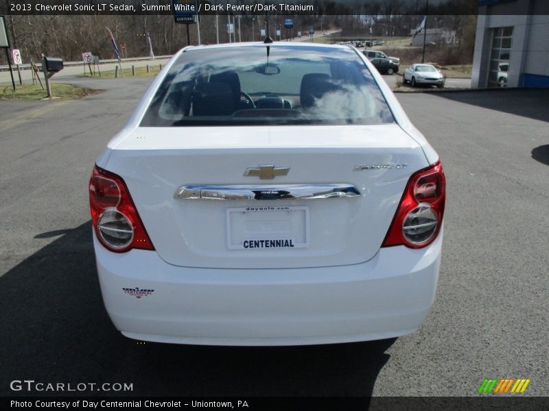 Summit White / Dark Pewter/Dark Titanium 2013 Chevrolet Sonic LT Sedan