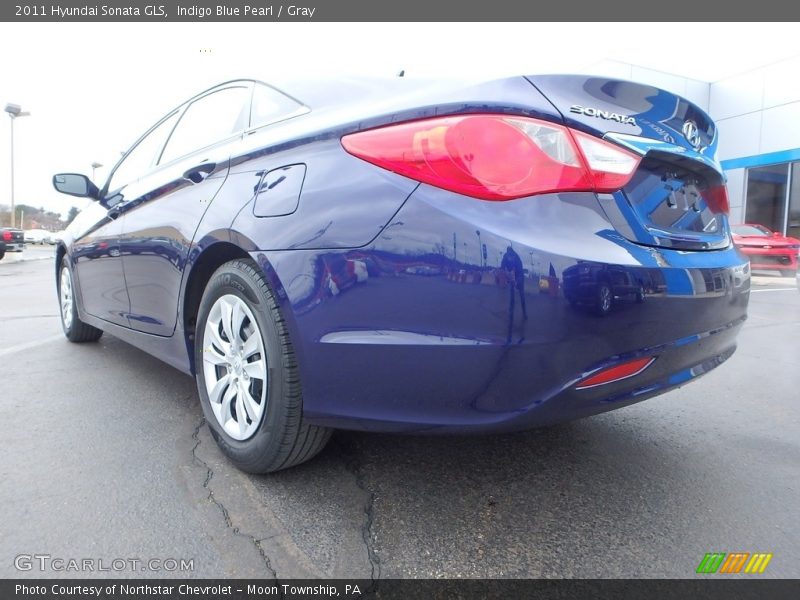 Indigo Blue Pearl / Gray 2011 Hyundai Sonata GLS
