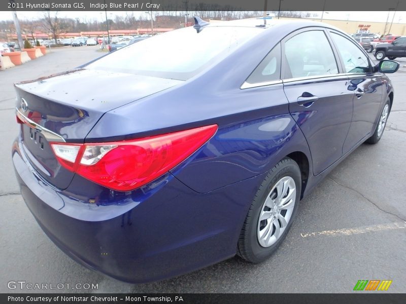 Indigo Blue Pearl / Gray 2011 Hyundai Sonata GLS