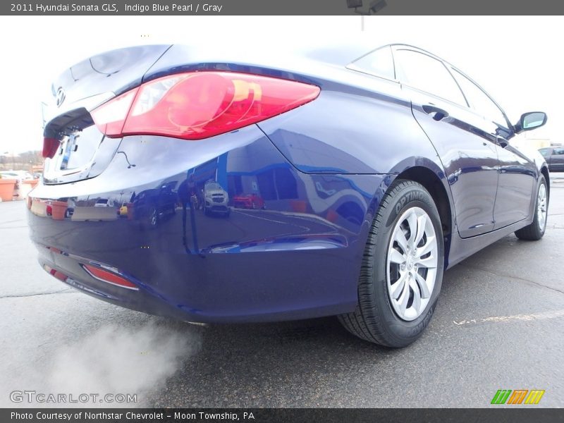 Indigo Blue Pearl / Gray 2011 Hyundai Sonata GLS
