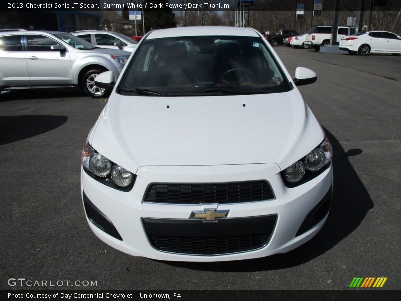 Summit White / Dark Pewter/Dark Titanium 2013 Chevrolet Sonic LT Sedan