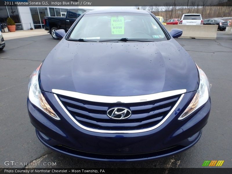 Indigo Blue Pearl / Gray 2011 Hyundai Sonata GLS