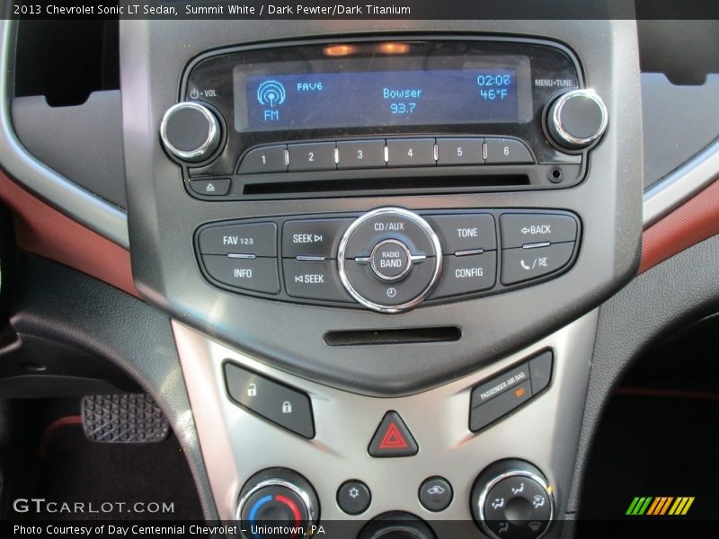 Summit White / Dark Pewter/Dark Titanium 2013 Chevrolet Sonic LT Sedan