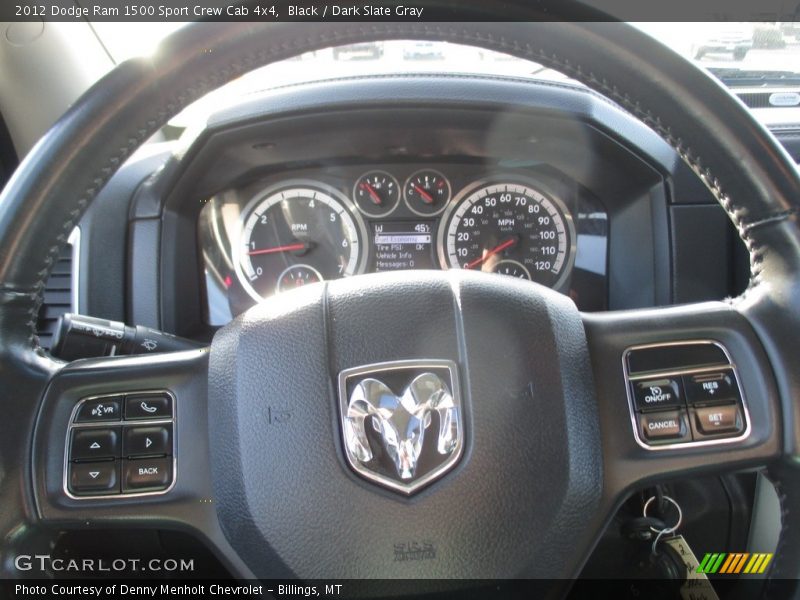 Black / Dark Slate Gray 2012 Dodge Ram 1500 Sport Crew Cab 4x4